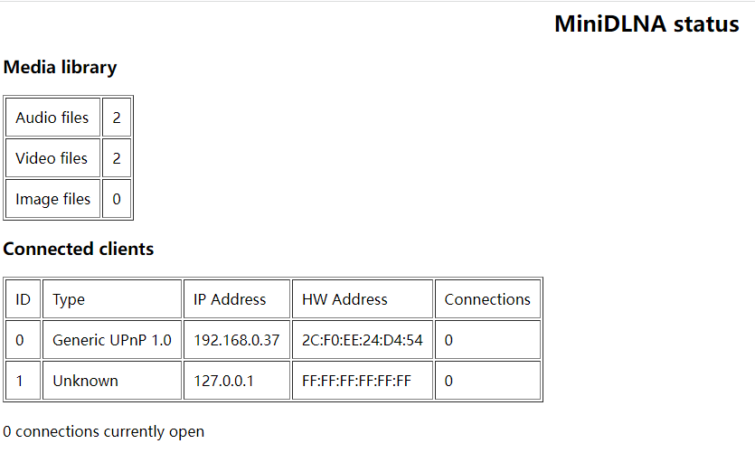 Docker系列 安装minidlna实现局域网共享媒体文件